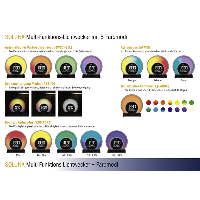 EAN 4009816034564 - TFA-Dostmann Soluna Reloj despertador analógico Negro, Transparente imagen 6