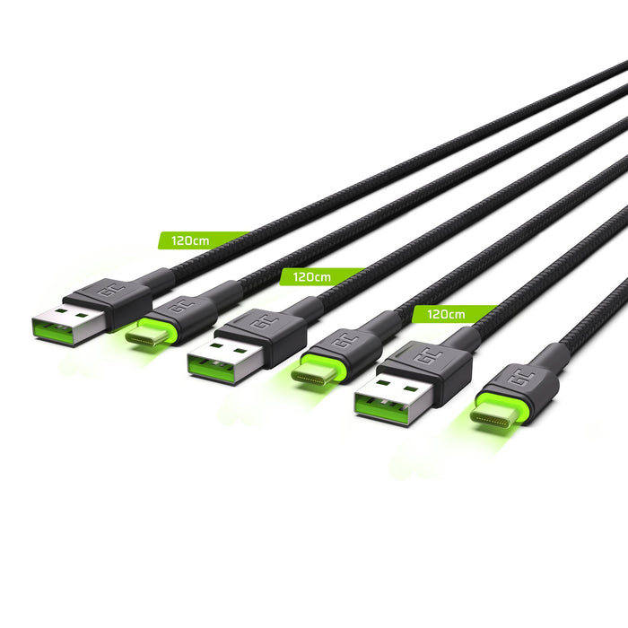 EAN 5907813961380 - Green Cell KABGCSET03 cable USB 2 m USB A USB C Negro imagen 3
