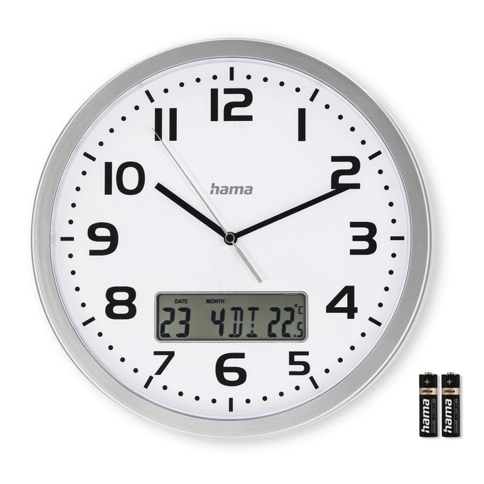 EAN 4047443517685 - Hama 00185878 reloj de mesa o pared Reloj analógico Alrededor Plata, Blanco imagen 4