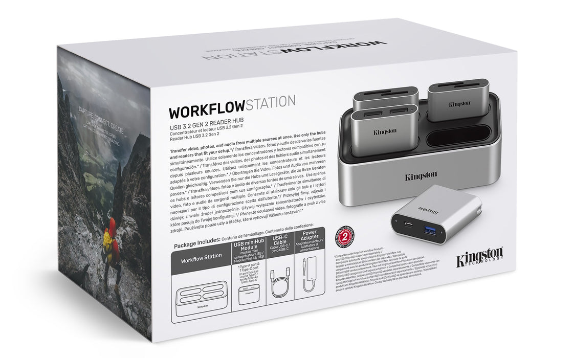 EAN 740617307733 - Kingston Technology Workflow Station USB 3.2 Gen 2 (3.1 Gen 2) Type-C Negro, Plata imagen 6