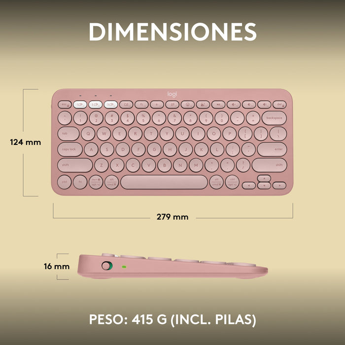 EAN 5099206111271 - Logitech 920-011829 teclado Universal RF Wireless + Bluetooth QWERTY Español Rosa imagen 13