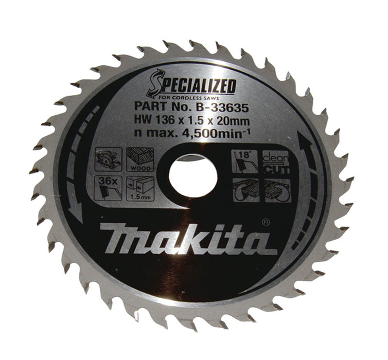 EAN 88381422529 - Makita B-33635 hoja de sierra circular 13,6 cm 1 pieza(s) imagen 1