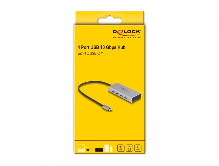 EAN 4043619642359 - DeLOCK 64235 hub de interfaz USB Tipo C 10000 Mbit/s Gris imagen 3
