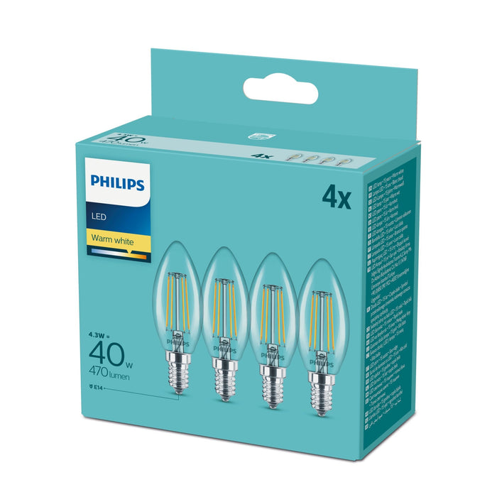 EAN 8718699696931 - Philips 8718699696931 lámpara LED Blanco cálido 2700 K 4,3 W E14 F imagen 3