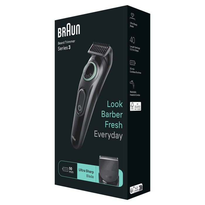 EAN 4210201447917 - Braun BeardTrimmer 3 BT3421 Batería 40 2 cm Negro imagen 3