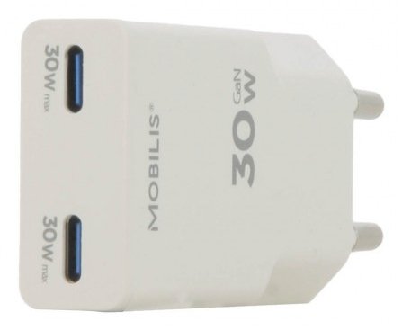 EAN 3700992536903 - Mobilis 020026 cargador de dispositivo móvil Universal Blanco Corriente alterna Carga rápida Interior imagen 1