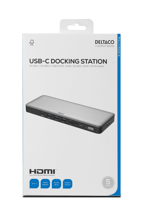 EAN 7333048060648 - Deltaco USBC-HDMI29 hub de interfaz USB Tipo C 10000 Mbit/s Plata imagen 7