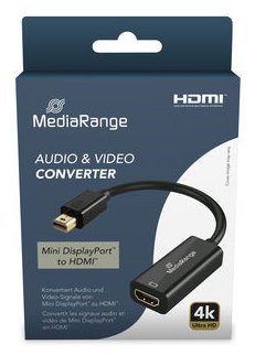 EAN 4260664877868 - MediaRange MRCS236 adaptador de cable de vídeo 0,2 m Mini DisplayPort HDMI Negro imagen 2