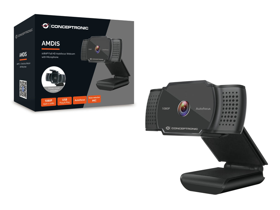 EAN 4015867225042 - Conceptronic AMDIS06B cámara web 1920 x 1080 Pixeles USB 2.0 Negro imagen 3
