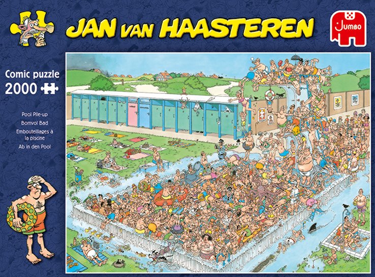 EAN 8710126200407 - Jan van Haasteren Pool Pile-Up 2000 pcs Puzzle rompecabezas 2000 pieza(s) Cómics imagen 6