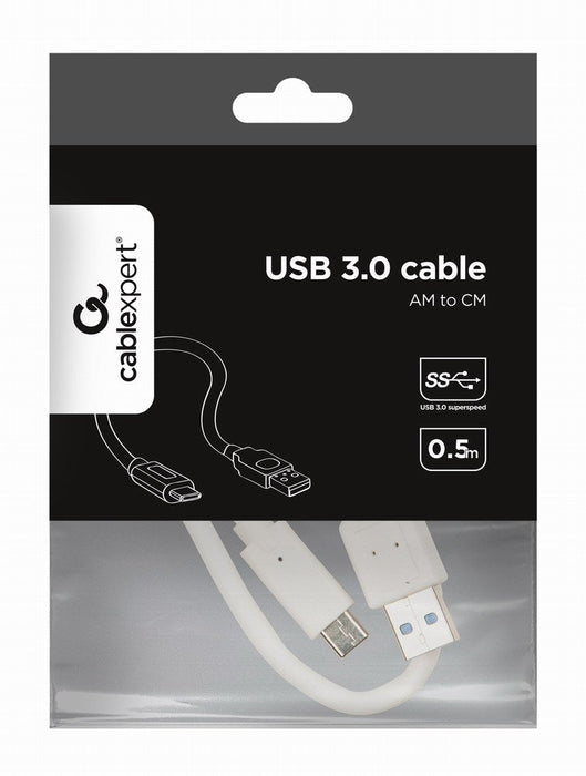 EAN 8716309099356 - Gembird CCP-USB3-AMCM-W-0.5M cable USB 0,5 m USB A USB C Blanco imagen 3