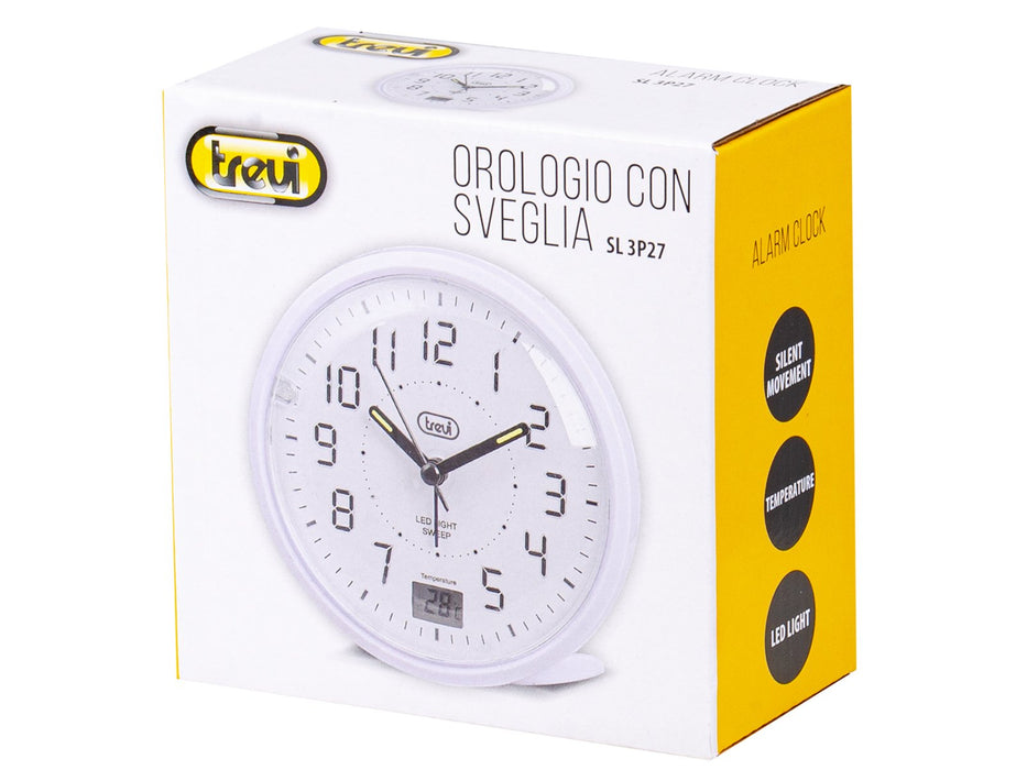EAN 8011000025162 - Trevi SL 3P27 Reloj despertador analógico Blanco imagen 3