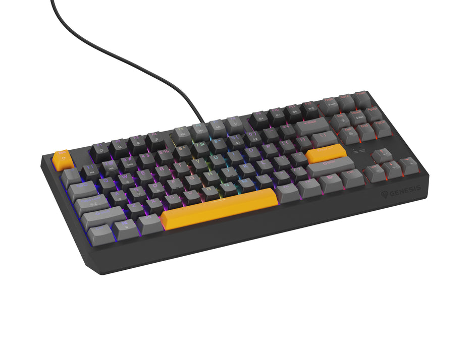 EAN 5901969443318 - GENESIS Thor 230 TKL teclado Juego USB + RF Wireless + Bluetooth QWERTY Negro, Gris, Naranja imagen 4