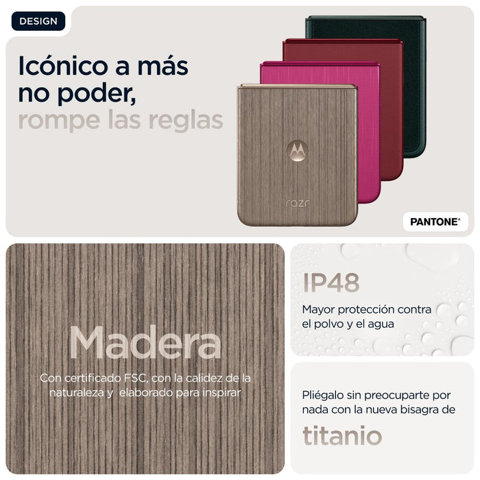 EAN 0840023293207 - Motorola razr 60 ultra 17,7 cm (6.96") SIM doble Android 15 5G USB Tipo C 16 GB 512 GB 4700 mAh Madera imagen 29