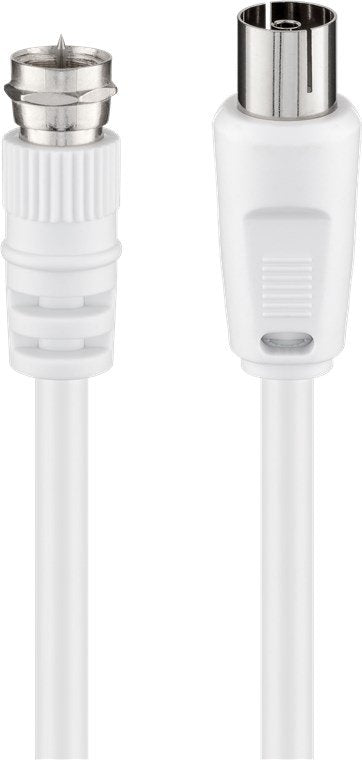 EAN 4040849118296 - Goobay 11829 cable coaxial 3C-2V 1,5 m Tipo F Blanco imagen 1