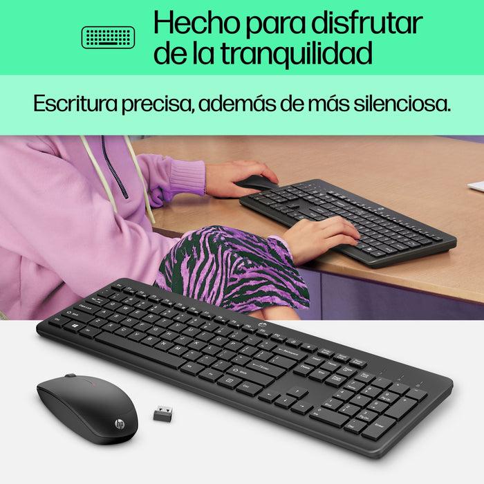 EAN 0195122118709 - HP 230 Wireless Mouse and Keyboard Combo teclado Ratón incluido Oficina RF inalámbrico Negro imagen 6