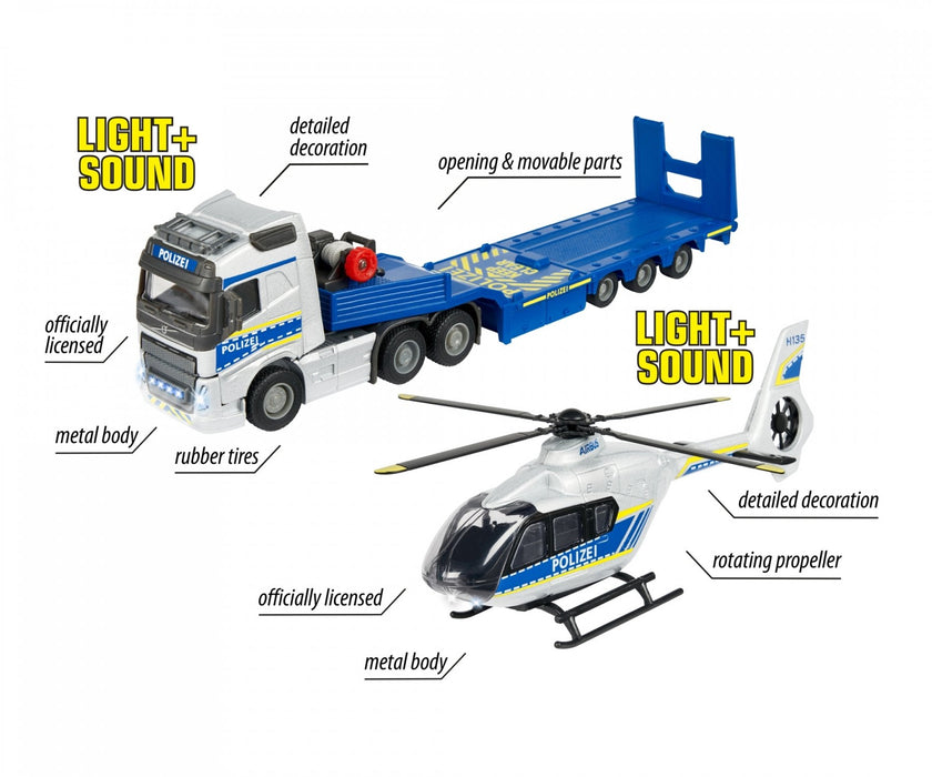 EAN 3467452068267 - Majorette Volvo Truck + Airbus Police Helicopter imagen 4