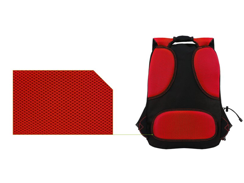 EAN 8435099522713 - KeepOut BK7RXL mochila Negro, Rojo Imitación piel, Nylon imagen 3
