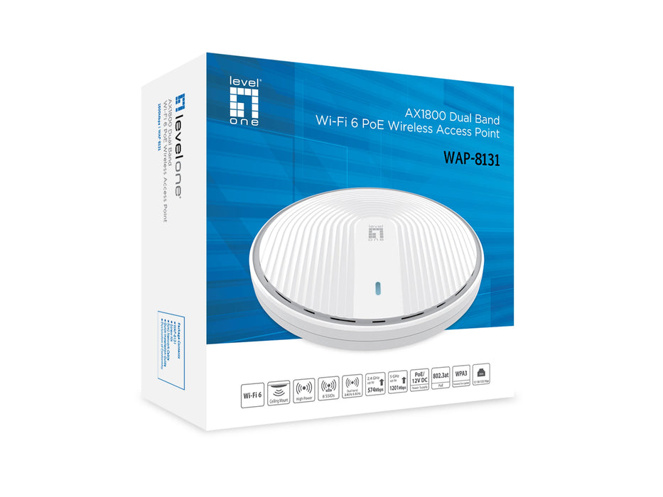 EAN 4015867227879 - LevelOne WAP-8131 punto de acceso inalámbrico 1800 Mbit/s Blanco Energía sobre Ethernet (PoE) imagen 6