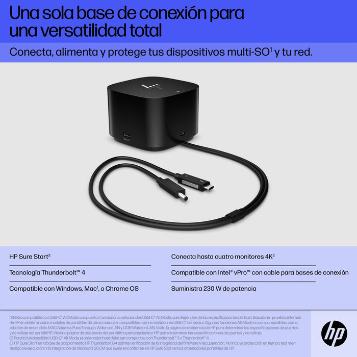 EAN 0196068757953 - HP Thunderbolt Dock 280W G4 w/Combo Cable Alámbrico Thunderbolt 4 Negro imagen 13