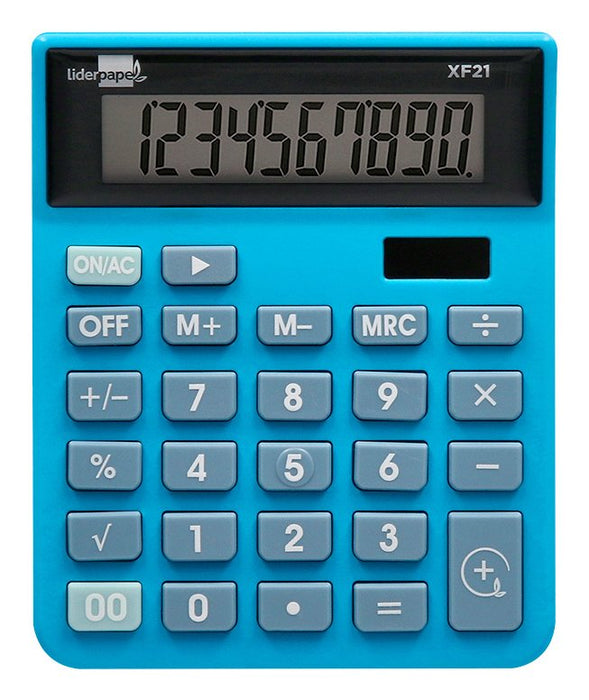 EAN 8423473040809 - Liderpapel XF21 calculadora Escritorio Calculadora básica Azul imagen 1