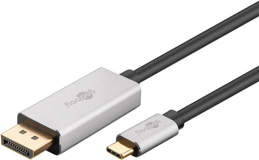 EAN 4040849601774 - Goobay 60177 adaptador de cable de vídeo 3 m USB Tipo C DisplayPort Negro, Plata imagen 2