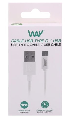 EAN 3303170097786 - T'nB WTCUSB1 cable USB 1 m USB C USB A Blanco imagen 3