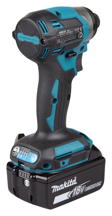 EAN 0197050001344 - Makita DTD173RTJ destornillador eléctrico y llave de impacto 3600 RPM Negro, Azul imagen 5