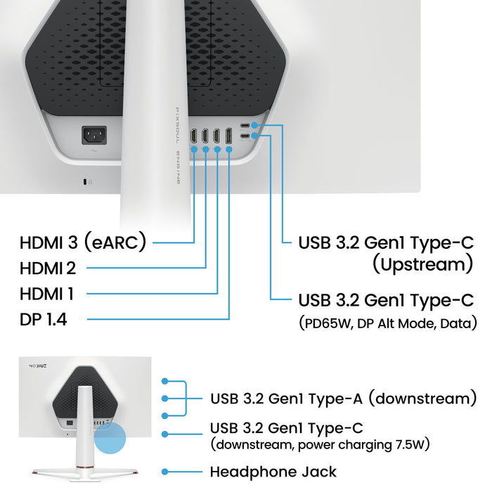 EAN 4718755094774 - BenQ EX271U pantalla para PC 68,6 cm (27") 3840 x 2160 Pixeles 4K Ultra HD LED Negro, Blanco imagen 5