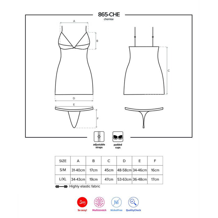 Obsessive - 865-Che-1 Chemise S/M