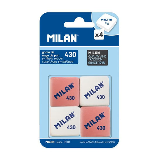 EAN 8414034043049 - Milan BMM9215 goma Caucho Rosa, Blanco 4 pieza(s) imagen 1