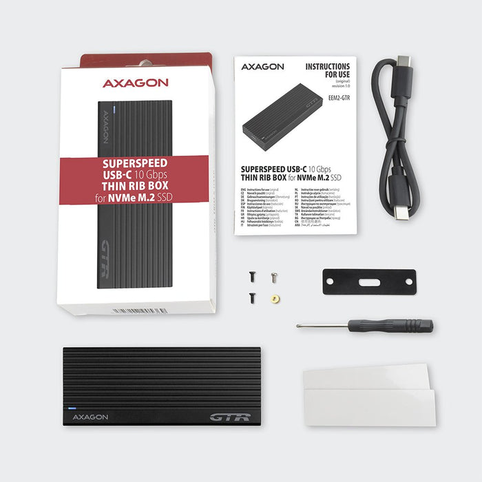 EAN 8595247906151 - Axagon EM2-GTR Caja externa para unidad de estado sólido (SSD) Negro M.2 imagen 9