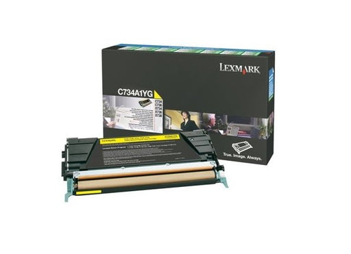 EAN 0734646047586 - Lexmark C734A1YG cartucho de tóner 1 pieza(s) Original Amarillo imagen 1