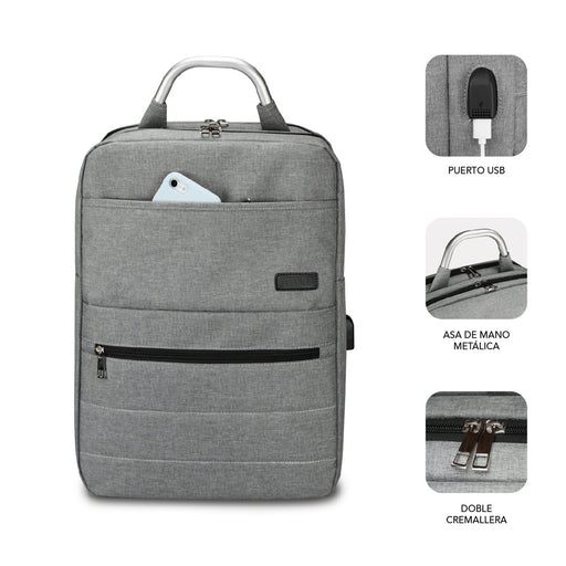 EAN 8436586741655 - SUBBLIM ELITE AIR PADDING 15.6'' GREY mochila Mochila informal Gris Poliéster imagen 2