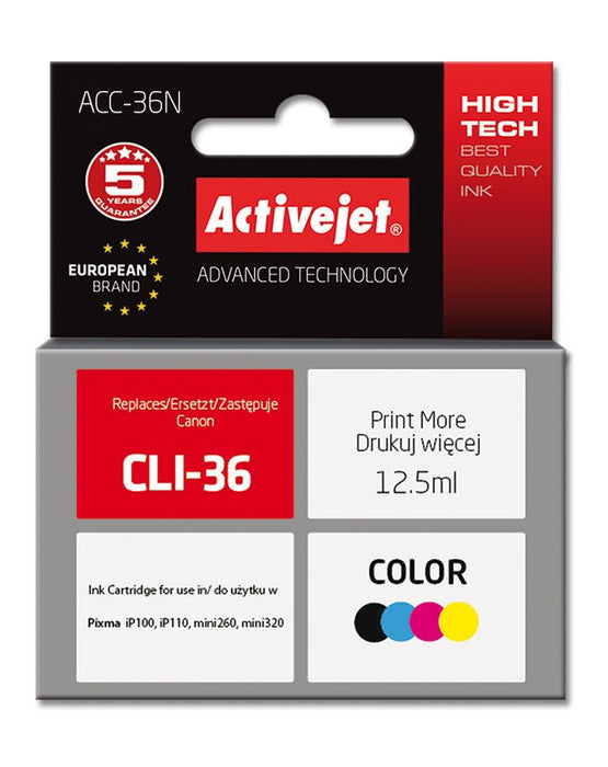 EAN 5901443106845 - Activejet ACC-36N cartucho de tinta 1 pieza(s) Compatible Alto rendimiento (XL) Negro, Cian, Magenta, Ama imagen 2