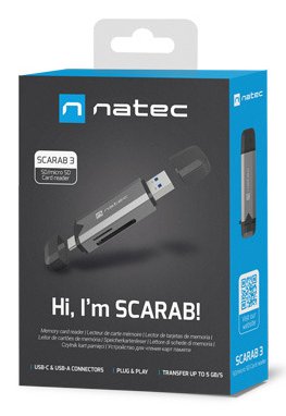 EAN 5901969445770 - NATEC NCZ-2262 lector de tarjeta USB 3.1 Interno Negro, Gris Oscuro imagen 7