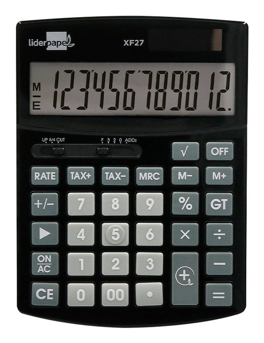 EAN 8423473040861 - Liderpapel XF27 calculadora Escritorio Calculadora básica Negro imagen 1