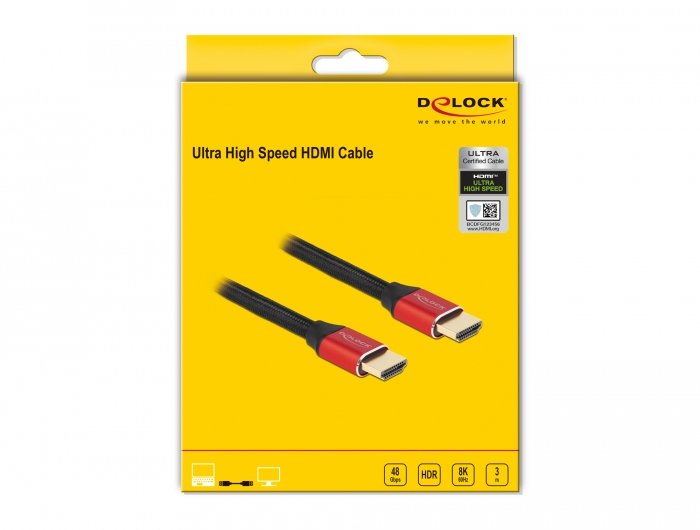 EAN 4043619857753 - DeLOCK 85775 cable HDMI HDMI tipo A (Estándar) Negro, Rojo imagen 3
