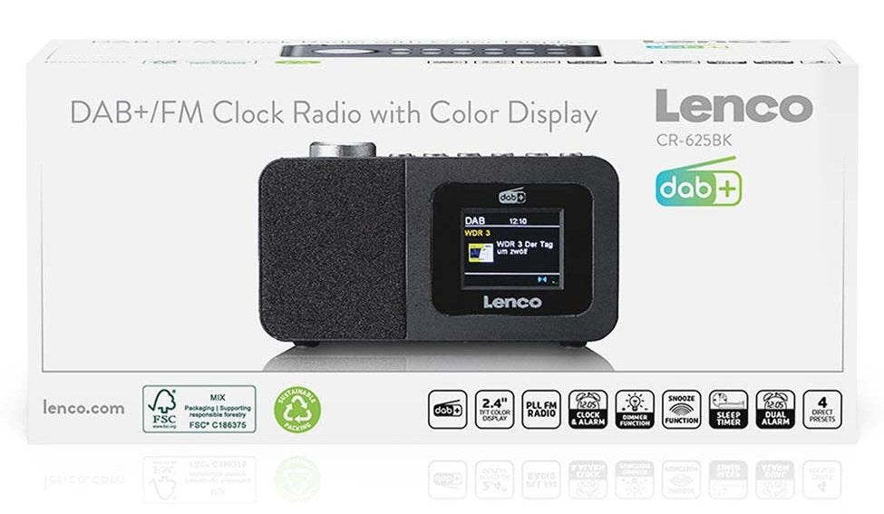 EAN 8711902086420 - Lenco CR-625BK Portátil Analógico y digital Negro imagen 10