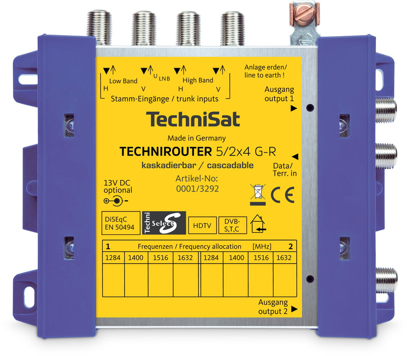 EAN 4019588132924 - TechniSat TECHNIROUTER 5/2x4 G-R 1x terrestre + 4x Sat-IF imagen 1