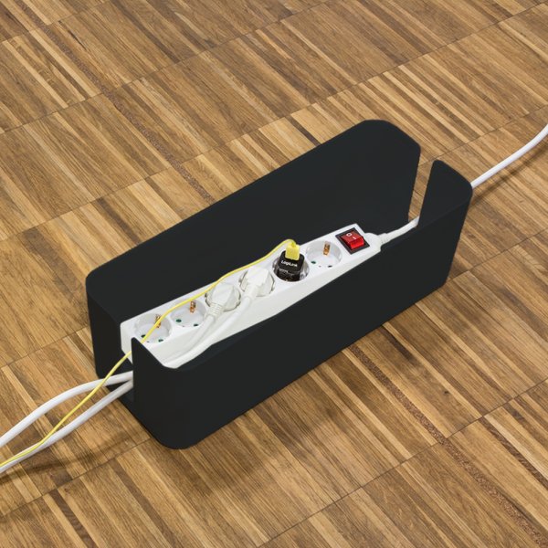 EAN 4052792067415 - LogiLink KAB0077 organizador de cables Universal Caja de cables Negro 3 pieza(s) imagen 3