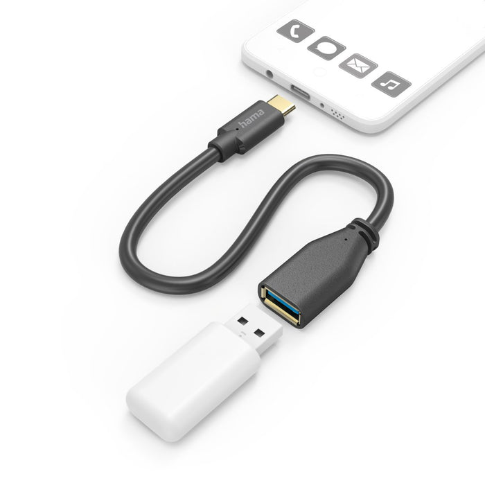 EAN 4047443487230 - Hama 00201605 cable USB USB 3.2 Gen 1 (3.1 Gen 1) 0,15 m USB C USB A Negro imagen 1