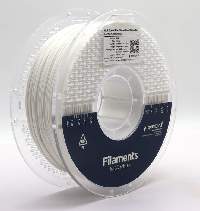 EAN 8716309131575 - Gembird 3DP-PLA1.75HY-01-W material de impresión 3d Ácido poliláctico (PLA) Blanco 1 kg imagen 2