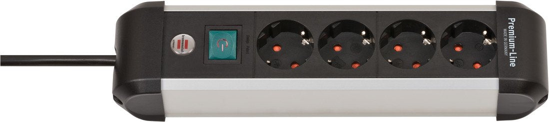 EAN 4007123677375 - Brennenstuhl 1391030400 base múltiple 1,8 m 4 salidas AC Interior Negro, Plata imagen 2