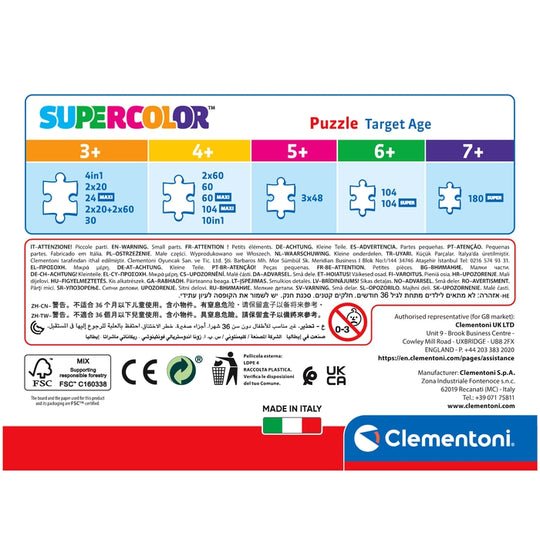 EAN 8005125202768 - Clementoni Supercolor Disney Princess Puzzle rompecabezas 30 pieza(s) Dibujos imagen 3