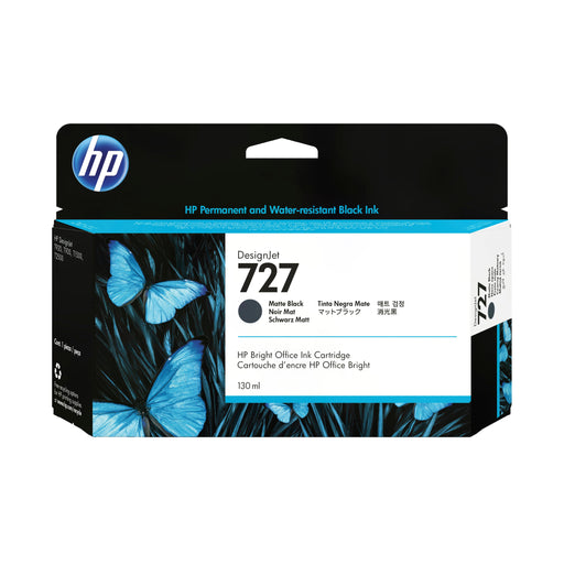 EAN 0887111963772 - HP 727 130-ml Matte Black DesignJet Ink Cartridge cartucho de tinta 1 pieza(s) Original Rendimiento están imagen 1