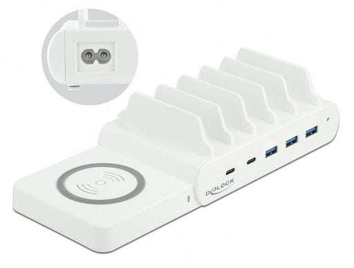 EAN 4043619414505 - DeLOCK USB and Wireless Charger 2 x USB Type-C PD + 3 x USB Type-A with 110 W Independiente Blanco imagen 2