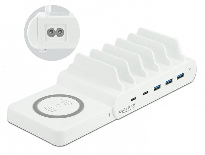 EAN 4043619414505 - DeLOCK USB and Wireless Charger 2 x USB Type-C PD + 3 x USB Type-A with 110 W Independiente Blanco imagen 2