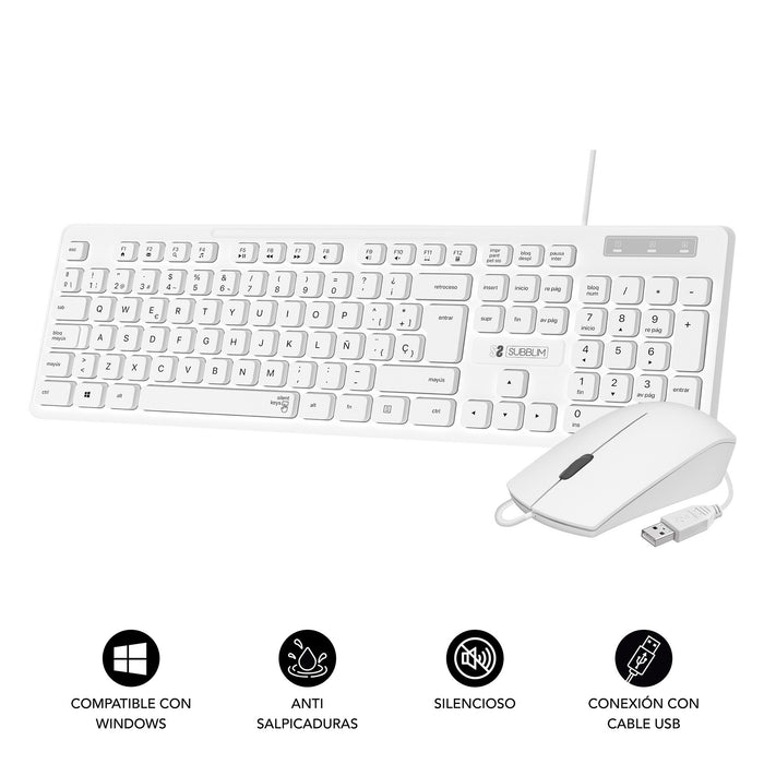 EAN 8436586742553 - SUBBLIM SUBKBC-CSSK02 teclado Ratón incluido Universal QWERTY Español imagen 2