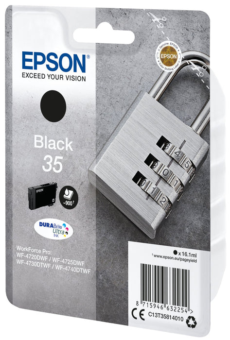EAN 8715946632254 - Epson Padlock C13T35814010 cartucho de tinta 1 pieza(s) Original Rendimiento estándar Negro imagen 2